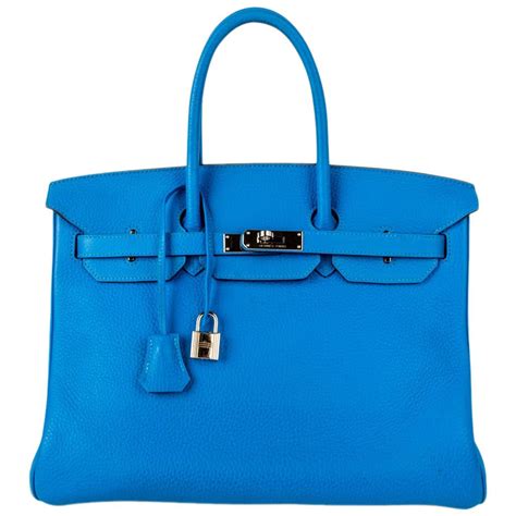 HERMES Togo BIRKIN 35 Bleu Hydra 1325804 